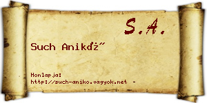 Such Anikó névjegykártya