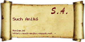 Such Anikó névjegykártya